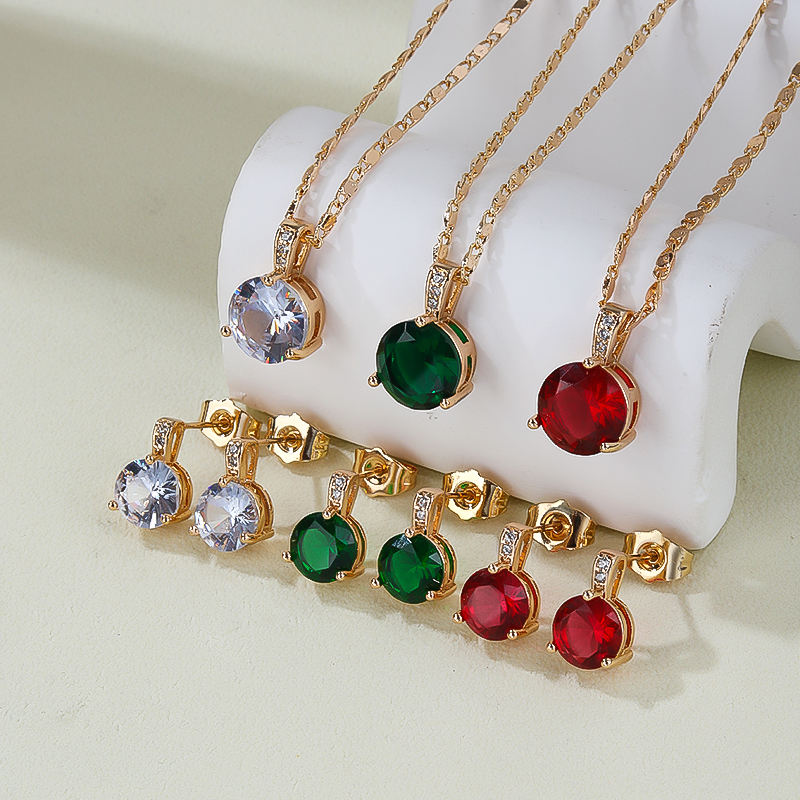 Pendientes y collar,18K